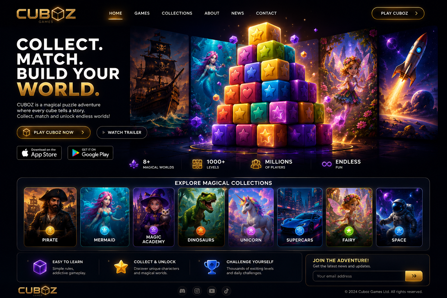 Cuboz Games — Collect. Match. Build Your World.