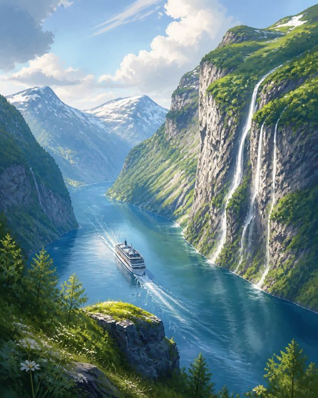 Geirangerfjord card art